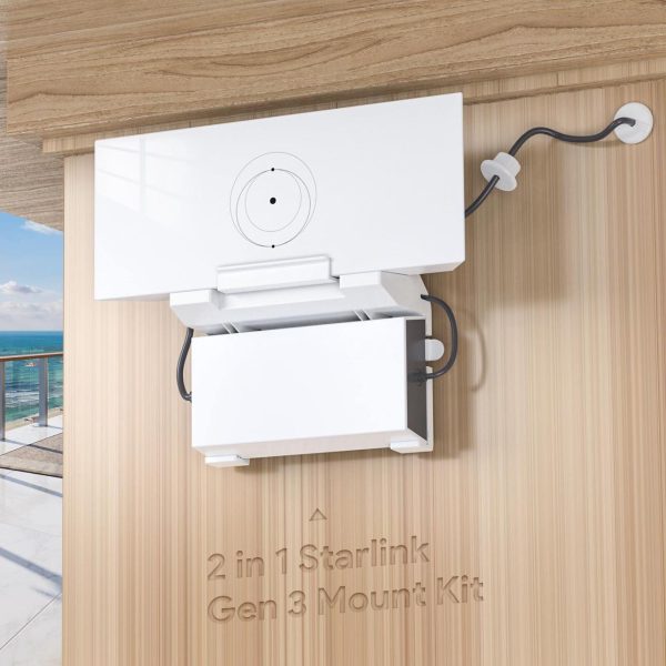 Xlttywl Starlink Gen 3 Mount, All In One Starlink Standard V3 Mesh Router And Starlink Gen 3 Power Supply Mounting Kit With Two Starlink Grommet For Starlink V3&Amp;Gen 3 High Performance Standard Dishy - Image 4