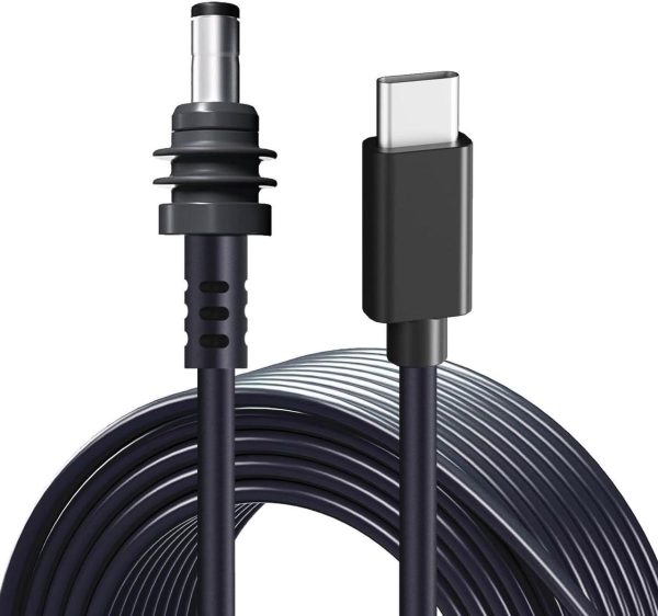 Nedul Starlink Mini Usb C To Dc Power Cable, Starlink Mini Type-C To Dc Power Cable, Pd 20V Type-C Input To Dc Male Output Waterproof, Compatible With 65W+ Pd 20V Protocol Power Supply/Source (15M)