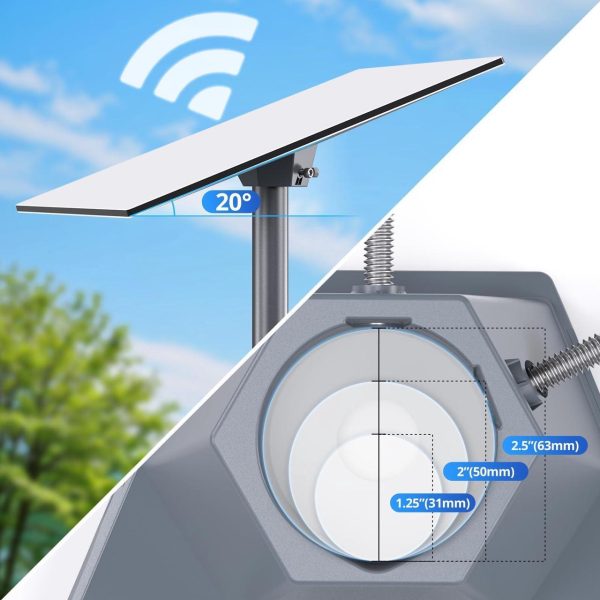 Starlink Mount Gen 3 Pole Mounting Kit (For 32Mm-62Mm Pipes) Star Link Standard V3 Dish Antenna Bracket Adapter With Installation Tools And Cable Clips Linkoostar Gen3 Stand Accessories - Image 5