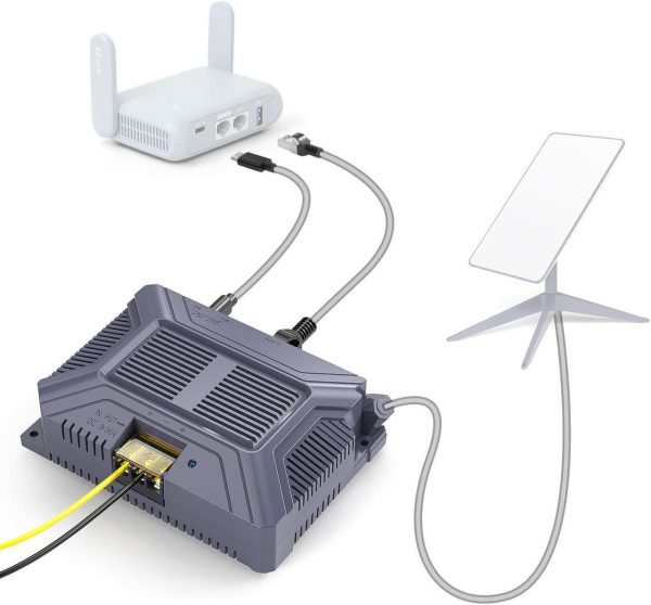 Xlttywl Starlink V2 Poe Injector, 180W 5 In 1 Gige Passive &Amp; Esd Protection 12V Starlink With Usb &Amp; Type-C Power Output, Spx Cable Adapter And Converter Dc 9-36V/180W For Starlink V2 Dishy
