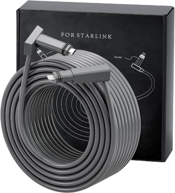 Starlink Cable Gen 2 75Ft For Starlink Satellite Gen 2- High-Speed Replacement &Amp; Extension Cable, Replacement Cable Compatible With Starlink V2 Satellite Internet, Durable &Amp; Weatherproof Accessories