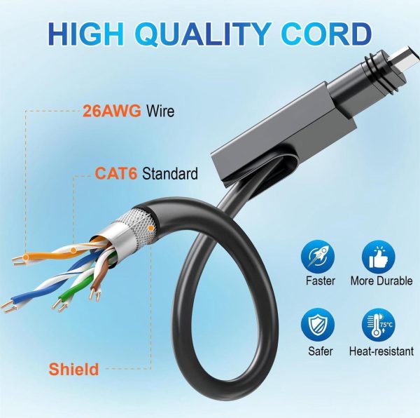 Starlink Cable Gen 2 75Ft For Starlink Satellite Gen 2- High-Speed Replacement &Amp; Extension Cable, Replacement Cable Compatible With Starlink V2 Satellite Internet, Durable &Amp; Weatherproof Accessories - Image 4