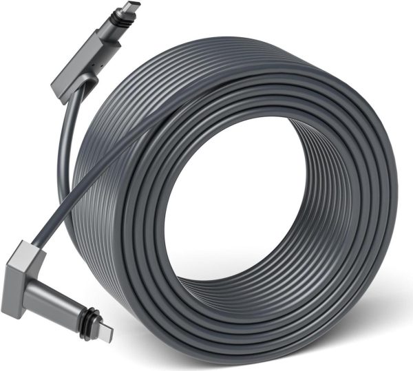 Azduou 75Ft Replacement Cable For Spacex Starlink Rectangular Satellite V2, Standard Actuated Gen 2 Replacement Cable For Starlink, Starlink Gen 2 Extension Cable With Waterproof End Caps(75Feet)