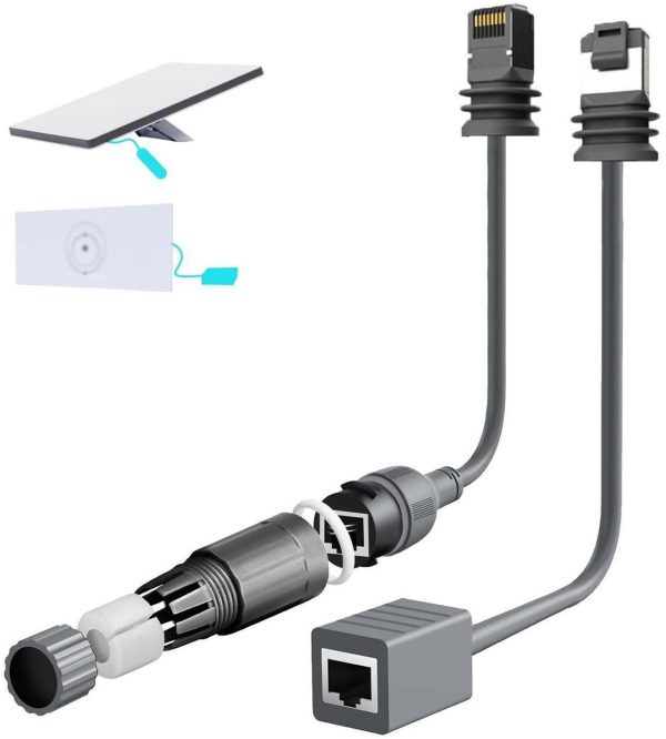 For Starlink Ethernet Adapter Gen 3/Mini, 1000 Mbps Starlink Cable Spx To Rj45 For Starlink V3 (Rev.4) Dishy And Router Accessories, Cable Extension To Starlink Mini/Gen 3 For House/Camping (Both)