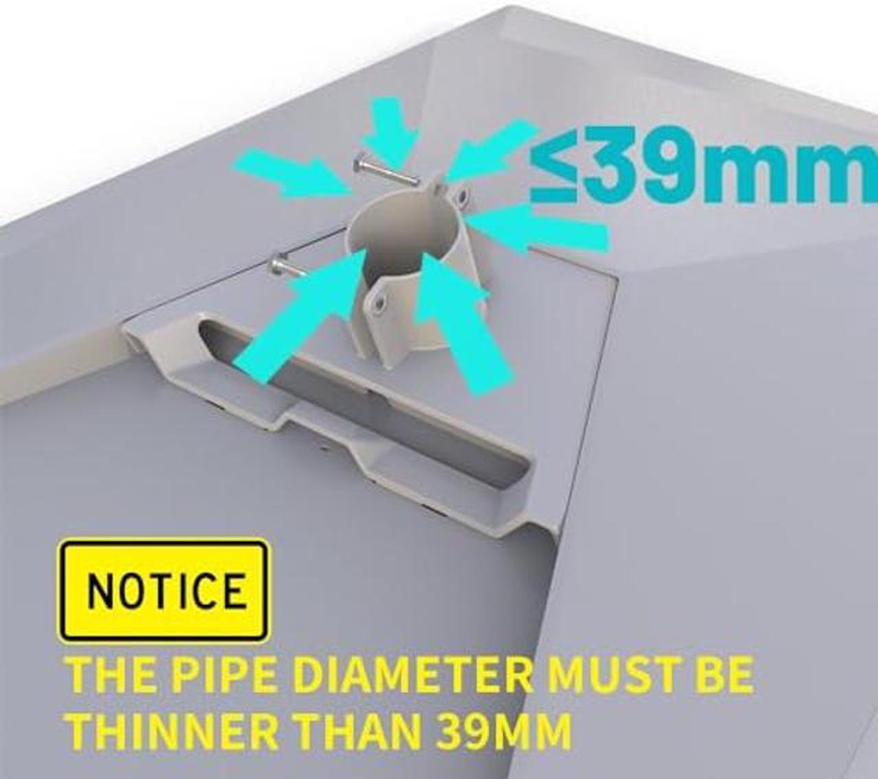 Starlink Gen 3 Pipe Adapter, Starlink Pole Mount For Starlink Gen 3 Standard Dish Mount, Starlink Mounting Kit V3 Plate Roof Mount, Windproof - White - Image 3