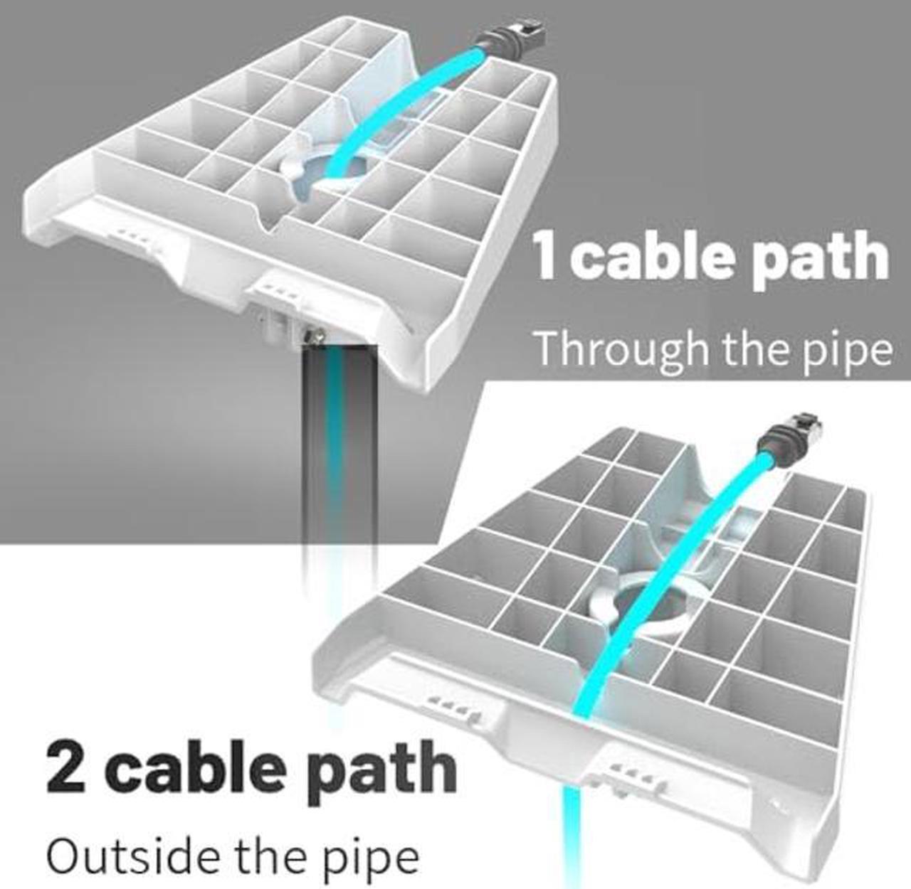 Starlink Gen 3 Pipe Adapter, Starlink Pole Mount For Starlink Gen 3 Standard Dish Mount, Starlink Mounting Kit V3 Plate Roof Mount, Windproof - White - Image 4