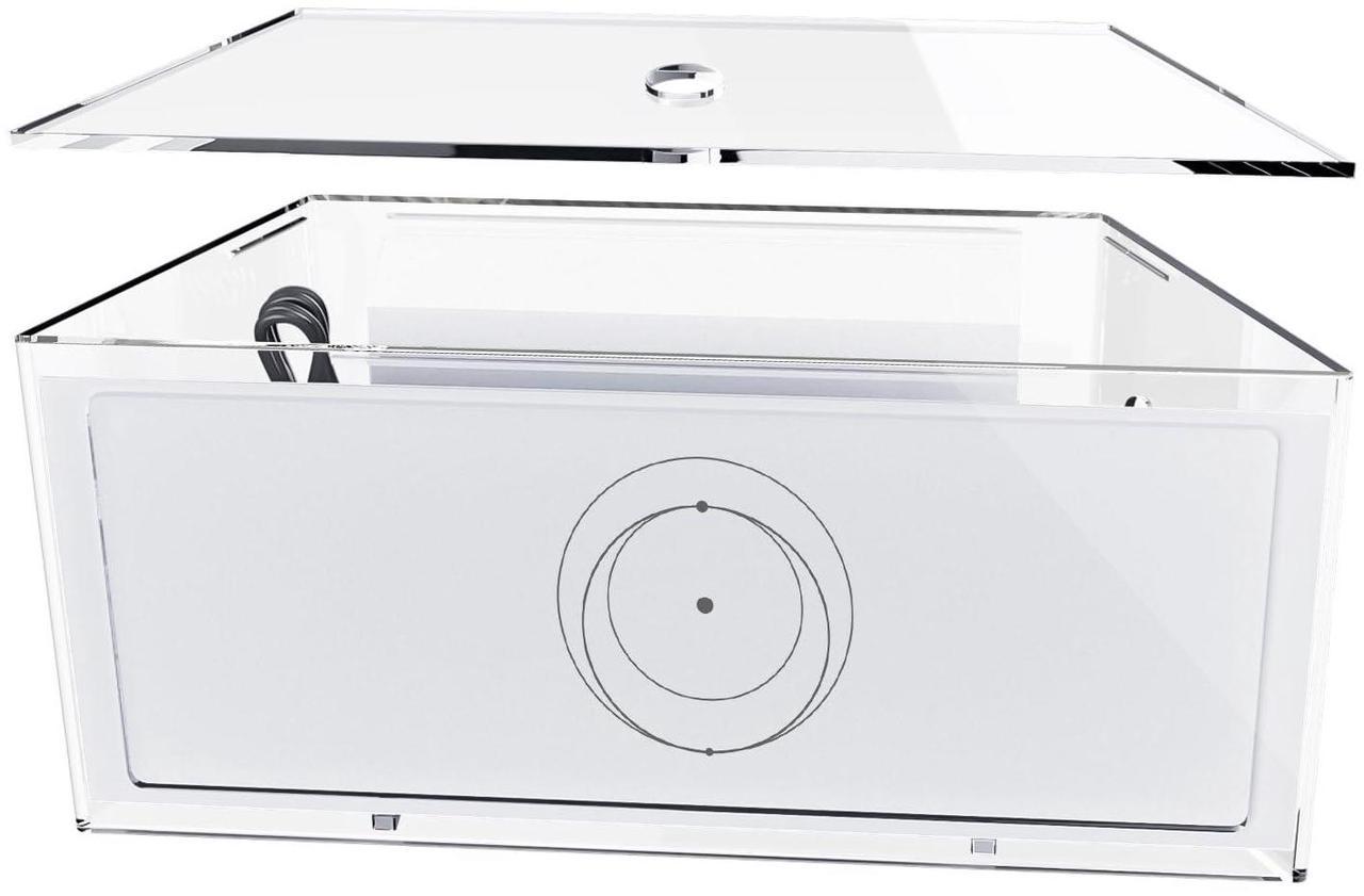 Cuhioy Router Mount For Starlink Gen 3, Clear Acrylic Mesh Router Box Suitable For Wall Mount Or Place On Table, Storage Case For Star Link V3 Mesh Wi-Fi System And Power Supply Accessories