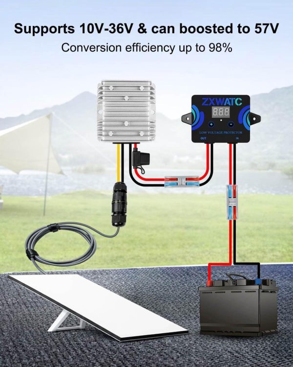 Upgrade Starlink Gen 3 Dc Conversion Kit,12V To 57V 4.5A Router Power Converter Kit, Step Up Power Adapter With Male Plug Cable, Router 12V Boost Converter For Rv Travel Outdoor Use - Image 3