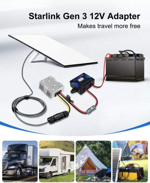 Upgrade Starlink Gen 3 Dc Conversion Kit,12V To 57V 4.5A Router Power Converter Kit, Step Up Power Adapter With Male Plug Cable, Router 12V Boost Converter For Rv Travel Outdoor Use - Image 6