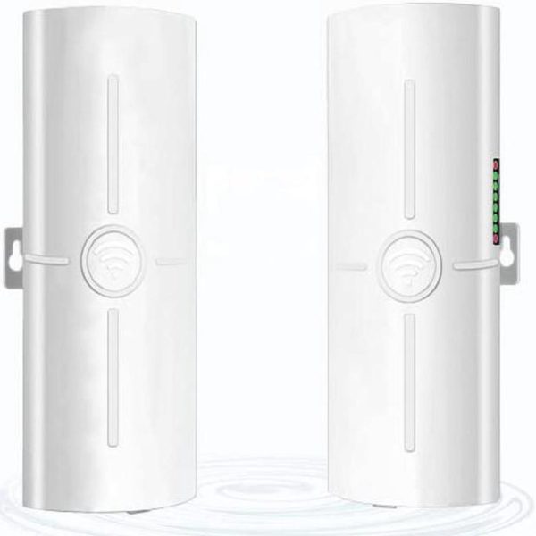 100Mbps Point To Point Wireless Bridge For Starlink, Wireless Outdoor Cpe Wifi Bridge Wireless Access Point 5.8G Internet Bridge Wifi Extender 3Km Transmission Distance For Ptp/Ptmp 2-Pack