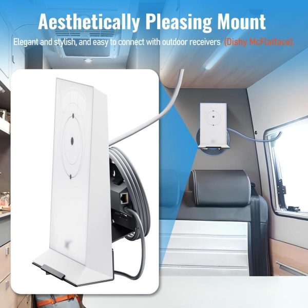 Generic Router Wall Mount For Starlink, Astronisync Stylish Pole Mount For Starlink, Stable Mount Alloys And Rustproof Coating, Eliminates Tangled Cables For Starlink Internet Kit Satellite - Image 2