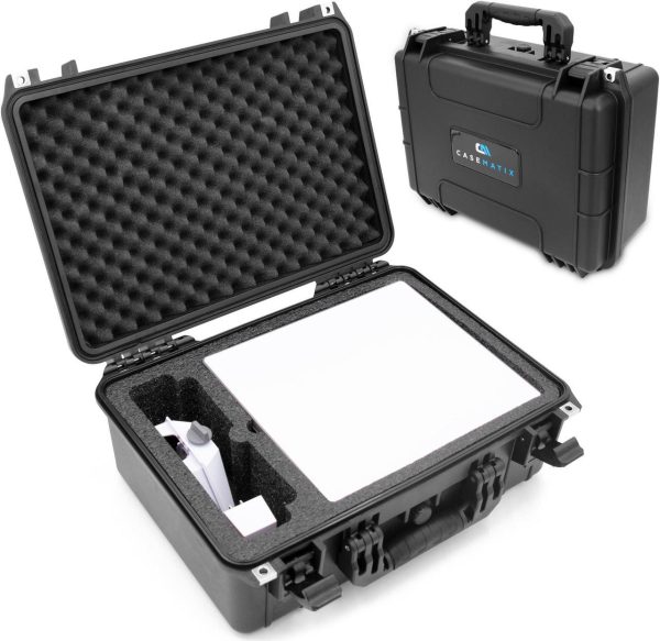 Casematix Waterproof Travel Case Compatible With Starlink Mini Dish, Mount, Cables, Power Supply &Amp; More - Professionally Cut Impact Resistant Closed Cell Foam With Separate Storage For Accessories