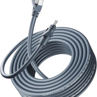 Ablian Starlink Ethernet Cable 98.4FT/30M CMX CMR Rated 26AWG 1200Mbps for Power Supply Connect to The RJ45 Connector,Starlink Rectangular Satellite V2 Replacement Cable for RJ45 routers or Devices