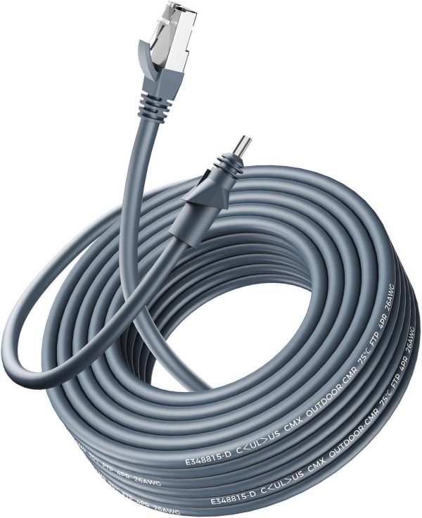 Ablian Starlink Ethernet Cable 98.4Ft/30M Cmx Cmr Rated 26Awg 1200Mbps For Power Supply Connect To The Rj45 Connector,Starlink Rectangular Satellite V2 Replacement Cable For Rj45 Routers Or Devices