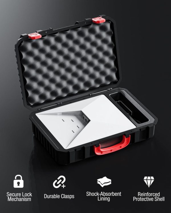 Drivexpwr Waterproof Storage Box Fits Starlink Mini Dish Kit, Hard Case Organizer For Starlink Mini, Kickstand, Pipe Adapter, Cables &Amp; More,Durable Foam Interior, Dual Layer Shock Protection - Image 4
