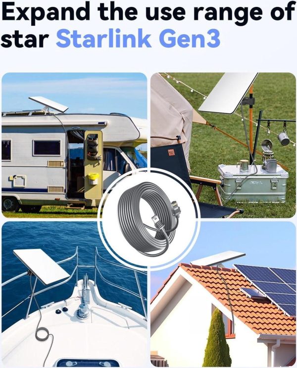 Starlink Gen 3 Cable 100Ft,Waterproof Cable For Starlink Gen 3,Starlink Cable Standard V3,Starlink Cable Gen 3,Starlink Ethernet Cable,Starlink Replacement Cable,Starlink Cord,Cable Starlink(100Ft) - Image 5