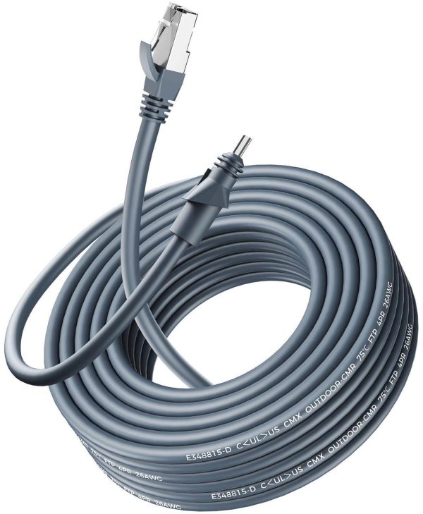 Ablian Starlink Ethernet Cable 6.56Ft/2M Cmx Cmr Rated 26Awg 1200Mbps For Power Supply Connect To The Rj45 Connector,Starlink Rectangular Satellite V2 Replacement Cable For Rj45 Routers Or Devices