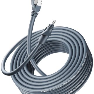 Ablian Starlink Ethernet Cable 6.56FT/2M CMX CMR Rated 26AWG 1200Mbps for Power Supply Connect to The RJ45 Connector,Starlink Rectangular Satellite V2 Replacement Cable for RJ45 routers or Devices