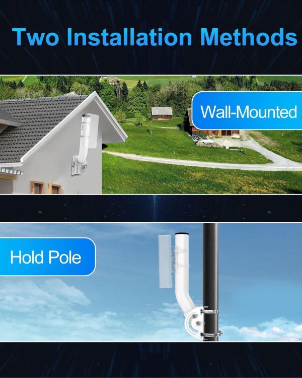 Universal Wireless Bridge Bracket Mount - 13&Quot; Universal Pole Wall-Mounted J Mounting Bracket For Wireless Bridge,Tv Antennas,Wifi Extender,Ap,Starlink,Outdoor Access Point Cpe (3-Pack) - Image 5