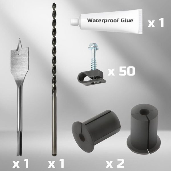 Starlink Cable Mounting Kit, Beciety Starlink Cable Routing Kit, With 1&Quot; Spade Drill Bit/Wall Wire Clips, Starlink Mount, Starlink Accessories, Starlink Roof Mount, Starlink Internet Kit Satellite - Image 3