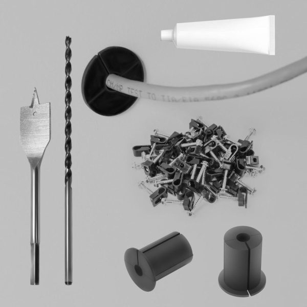 Starlink Cable Mounting Kit, Beciety Starlink Cable Routing Kit, With 1&Quot; Spade Drill Bit/Wall Wire Clips, Starlink Mount, Starlink Accessories, Starlink Roof Mount, Starlink Internet Kit Satellite
