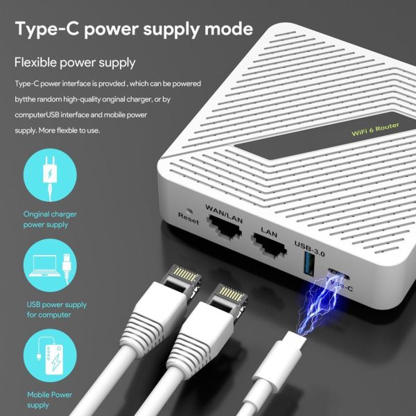 Zunate Ax1800 Mu Mimo Gigabit Router Portable Travel Router For Starlink Gen2 Gen3 Dual Band 2.4G 5.8G Support For Vpn Mash Ep Rt2656 (Us Plug) - Image 4
