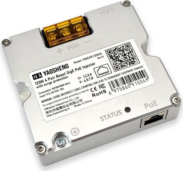 120W Boost Poe Injector With Comprehensive Protection For Standard Actuated Starlink