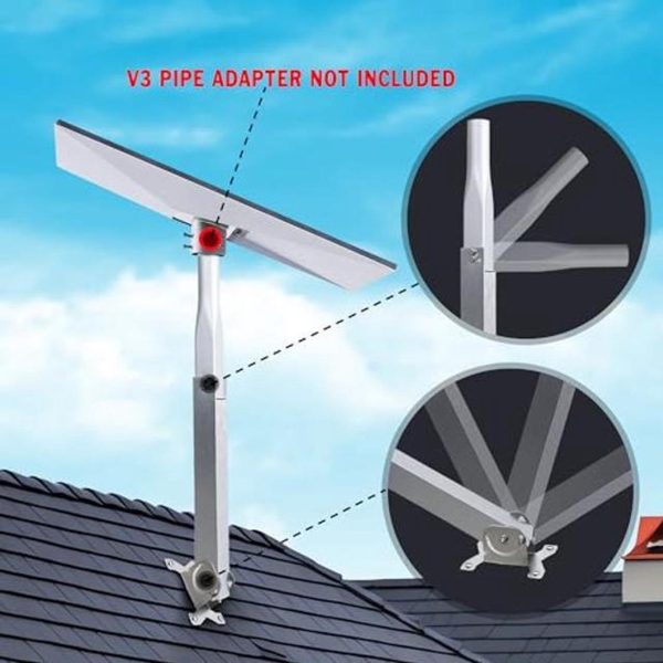 Outrails Adjustable Starlink Mount Kit, Starlink Gen 3 Roof Mount Starlink Long Wall Mount, Starlink Pole Mount, Suitable For Starlink V2&Amp;V3 Devices, Compatible With Communications Network Antennas - Image 3