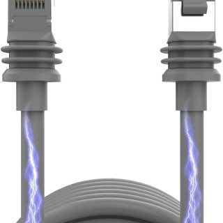 Zinweyton Starlink Cable Gen3 50FT V3 for Starlink Standard Kit,Star Link Ethernet Cable Waterproof Grey