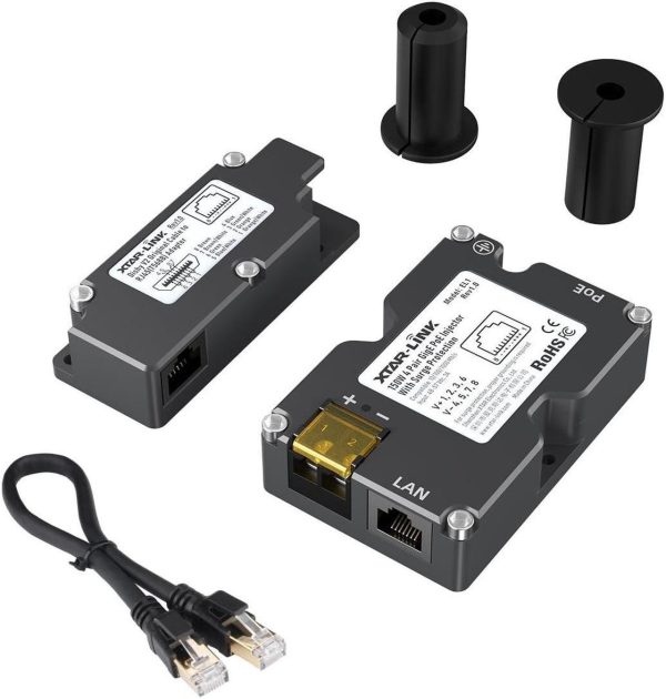 Starlink Poe Injector-150W Gige With Starlink Dish Cable Adapter To Rj45,Starlink Ethernet Adpater Kit- Surge &Amp; Esd Protection With High-Speed Network, Ideal For Starlink Internet Kit Satellite