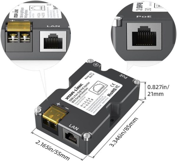 Starlink Poe Injector-150W Gige With Starlink Dish Cable Adapter To Rj45,Starlink Ethernet Adpater Kit- Surge &Amp; Esd Protection With High-Speed Network, Ideal For Starlink Internet Kit Satellite - Image 2