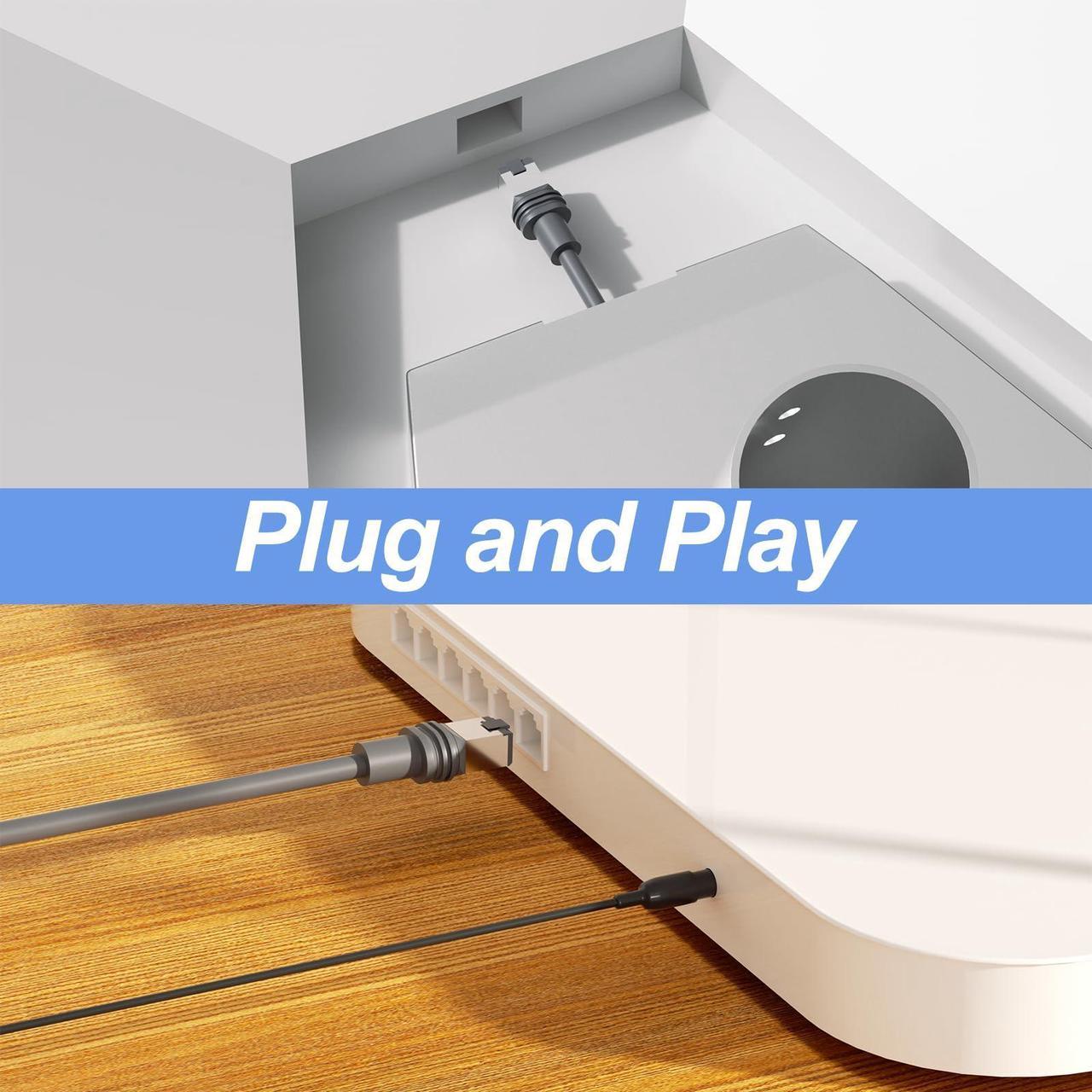 Fuairmee 150Ft/46M Standard Actuated Starlink Cable Gen 3 / Mini, High Transmission Speed, Replacement V3 Starlink Ethernet Cable Waterproof Standard G3 Cable For Starlink Gen3 Cable Routing Kit - Image 5