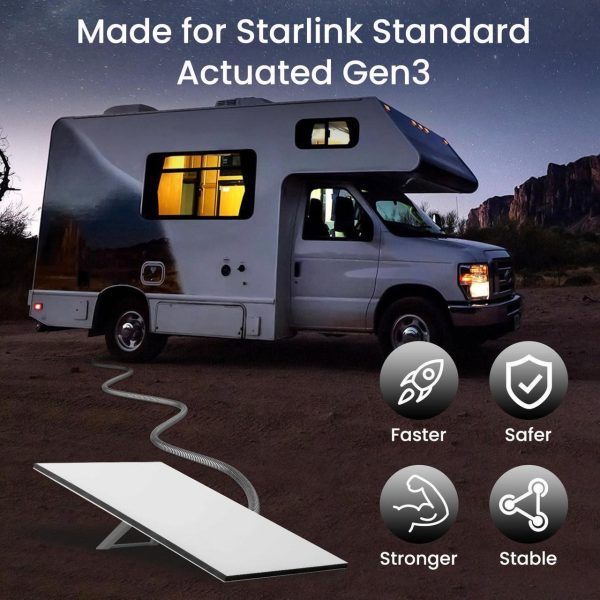 Stargear For Starlink Cable Gen3, 15M/49Ft Heavy Duty Armored Cable For Starlink Standard Gen 3/Mini Stainless Steel Sleeve Outdoor Waterproof Chew Proof - Image 4