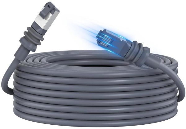 150Ft Starlink Gen 3 Cable - 6.5/75/100/150Ft High-Speed Weatherproof Starlink Standard Actuated Generation 3 Replacement Extension Cord For Spacex Star Link V3 Dish, Grey