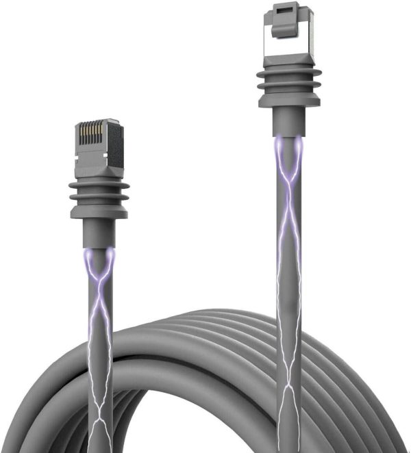 Fuwkeo Heavy-Duty Shielded Outdoor Cable For Starlink Gen 3 - Pe Cover, Waterproof, Uv Resistant, Direct Burial, In-Ground - Compatible With Starlink V3 Dish And Starlink Mini (30Ft/9M)