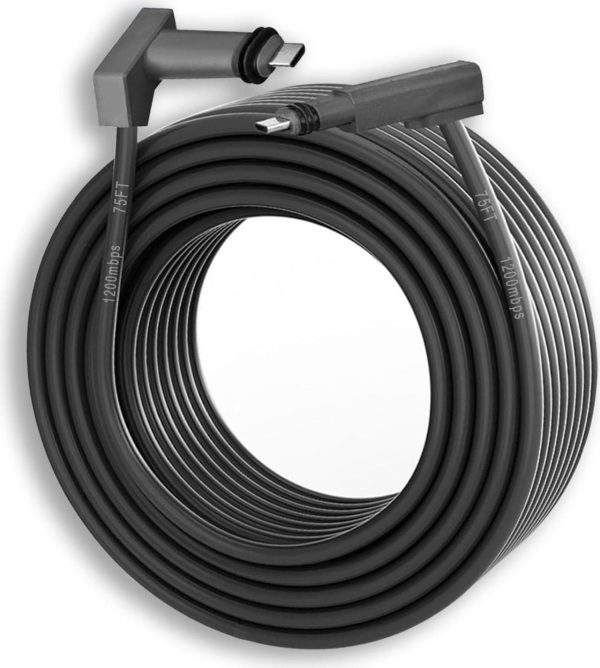 Gtomni Starlink Cable 75Ft(46M) For Starlink Rectangular Satellite V2, Replacement Cable Starlink For Satellite V2, Extension Starlink Cable Waterproof &Amp; Rainproof For Starlink Mesh Router, Grey