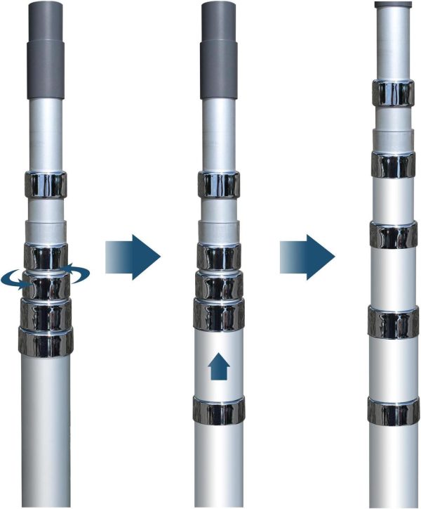 Eez Rv Products Telescopic Pole With Starlink Adaptor (For V2) 20'' For Cabins And Beach House - Image 5