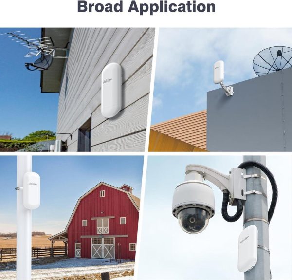 Adalov Cpe467 5.8Ghz Wifi Bridge - 1.5Km Long Range Outdoor Point-To-Point Wireless Bridge+Adalov Outdoor Wi-Fi Access Point With Bracket Mount, 1200Mbps Long Range Wifi Extender - Image 5