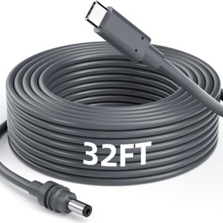 Starlink Mini Cable, 10M/32.8FT Starlink Mini USB C to DC Power Cable 100W USB Type C to DC Satellite Charging Cable Work for 65W+ PD Source Waterproof USB C Male to DC Replacement Starlink Mini Cable