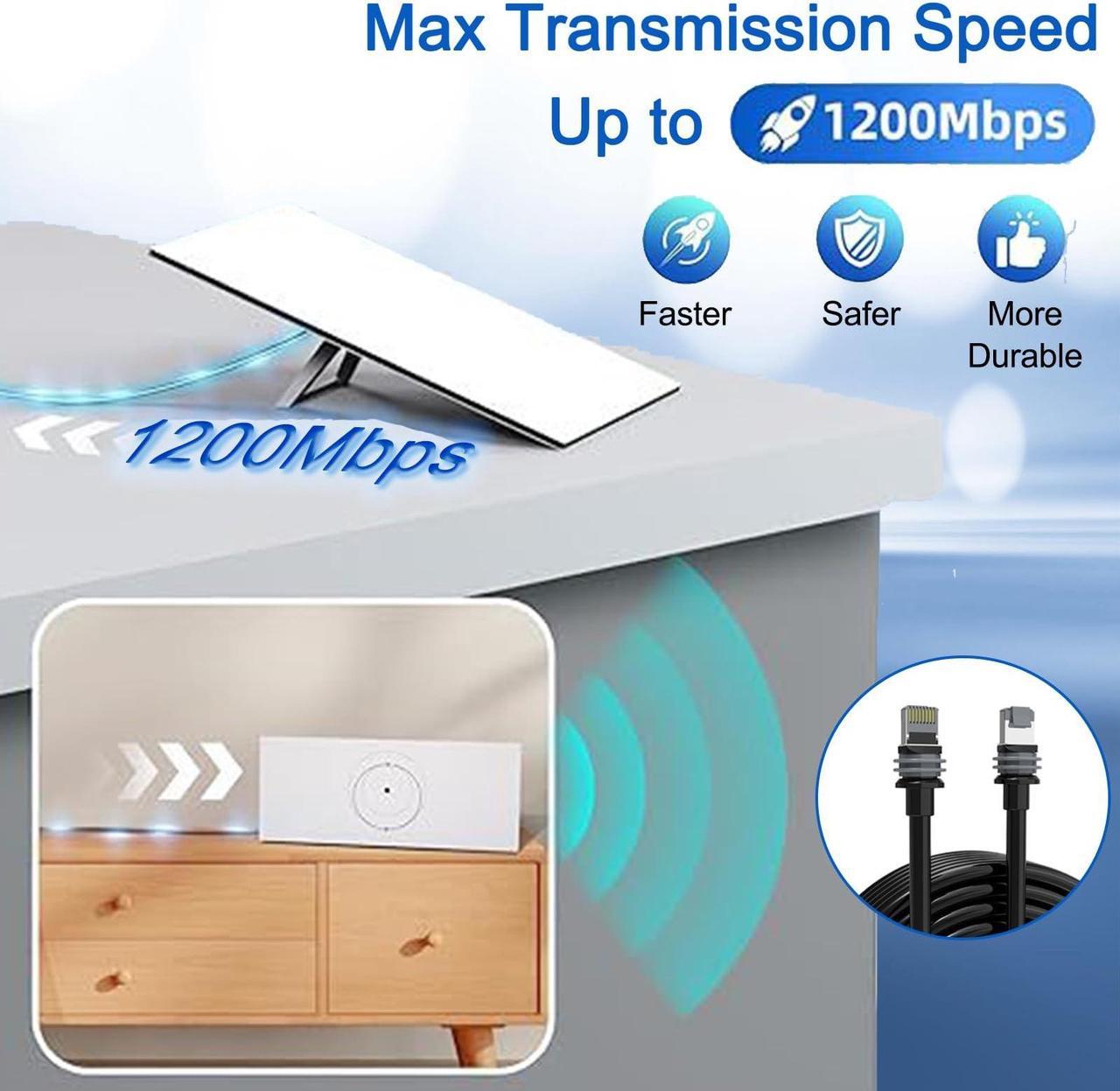 Fanktoo 131.2Ft/ 40M Starlink Gen 3 Cable For Star Link Generation 3 V3/ Mini, Replacement Extension Starlink Ethernet Cable Waterproof (Black) - Image 2