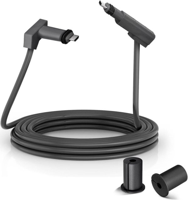 Szsauto 20Ft Replacement Cable For Starlink Gen2 V2 Rectangular Satellite - Better Anti-Interference - Extension Cables Wire With Cable Feed Through Bushings For Replace Starlink Gen 2 Cable