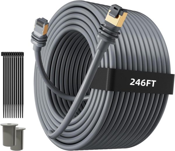 Eazuse Starlink Gen 3 Cable, 246Ft Ethernet Cable For Gen 3 Starlink Standard, Waterproof And High-Speed