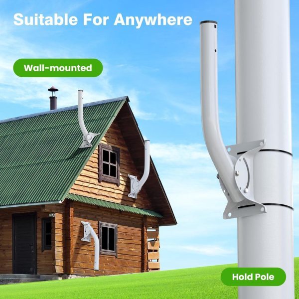 Adalov Cpe881 Wireless Bridge And Bracket Mounts, Pole Mount For Antenna, Wireless Bridge, Ap, Access Point Client Bridge Cpe, Outdoor Antenna Mounting Pole Bracket - Image 3