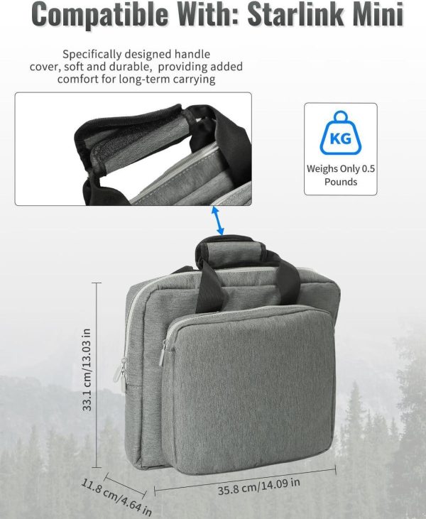 Astronisync Starlink Mini Case, Starlink Case, Starlink Mini Bag With Shock-Absorbing Double Pocket Bag With Dustproof 600D Oxford Cloth, Portable Ergonomic Handle For Enhanced Protection - Image 5