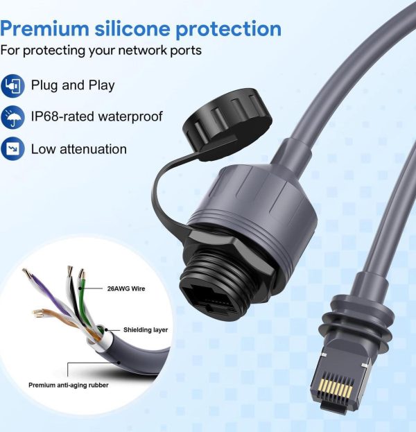 Msaff Starlink Ethernet Adapter - Gen 3/Mini Waterproof Starlink Cable Extension For Mini, Starlink Standard To Rj45 Coupler For Starlink V3 Dish And Router (2 Pack) - Image 5