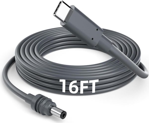 Starlink Mini Cable, 5M/16.5Ft Starlink Mini Usb C To Dc Power Cable 100W Usb Type C To Dc Satellite Charging Cable Work For 65W+ Pd Source Waterproof Usb C Male To Dc Replacement Starlink Mini Cable