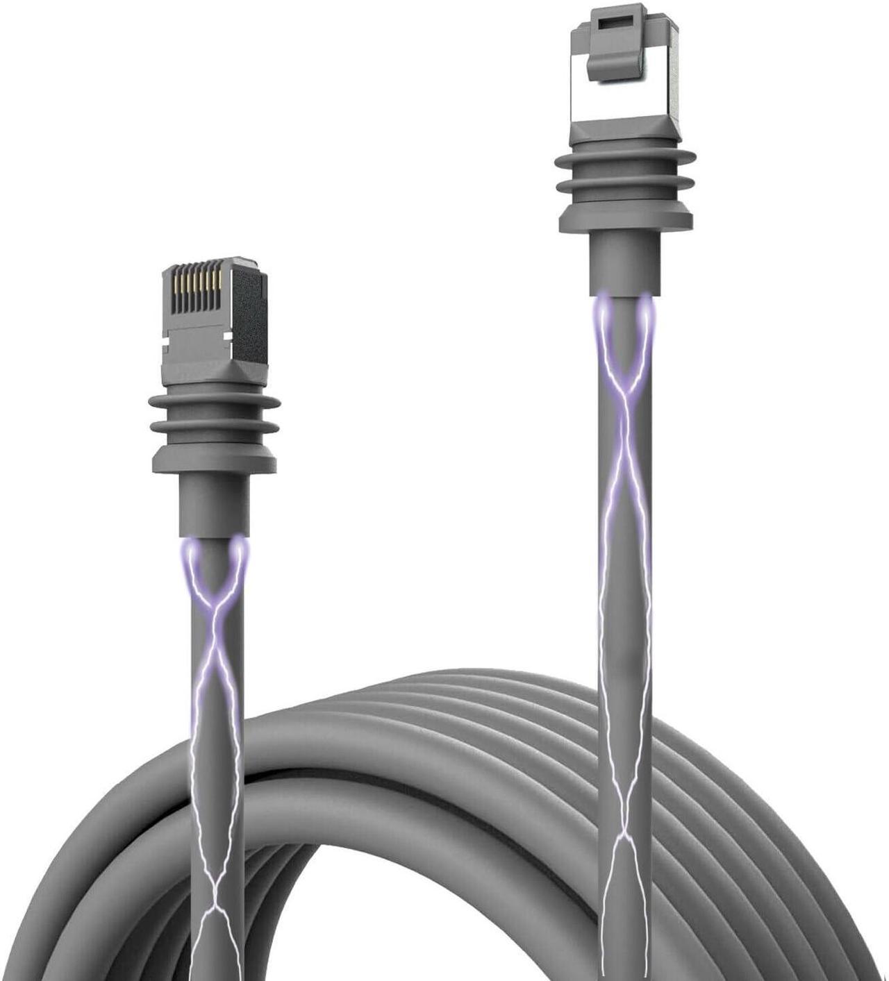 Fuwkeo Heavy-Duty Shielded Outdoor Cable For Starlink Gen 3 - Pe Cover, Waterproof, Uv Resistant, Direct Burial, In-Ground - Compatible With Starlink V3 Dish And Starlink Mini (100Ft/30M)