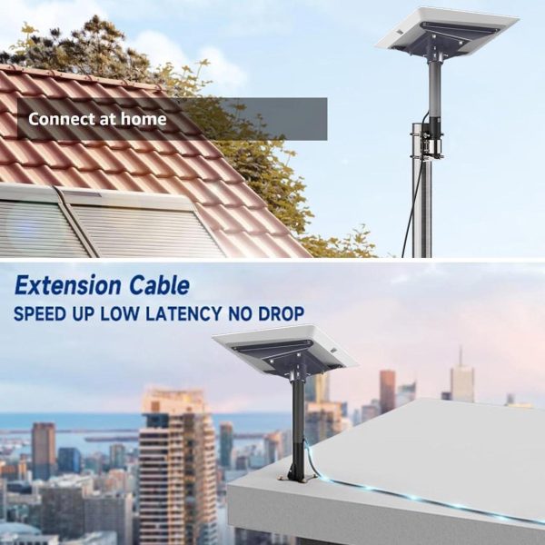 Seiketsu Starlink Gen 3 Cable 50 Ft Outdoor, Star Link Rectangular Satellite V3 Ethernet Cable Waterproof, Gray - Image 2