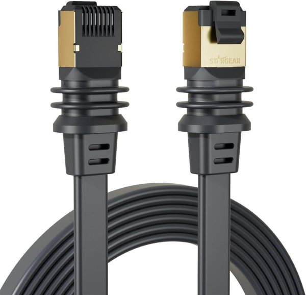 Stargear For Starlink Gen 3 Flat Cable, 100Ft Hidden Cord Compatible With Starlink Standard Rev. 4 And Mini, Extreme Slim Cable Shielded For Window Door (30M/100Ft)