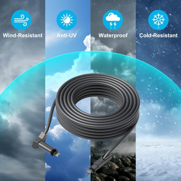 Arector Starlink Replacement Cable (32.8Ft / 10M) For Starlink Rectangular Satellite V2, Starlink Cable Extension Kit Accessories With Waterproof End Caps - Image 5